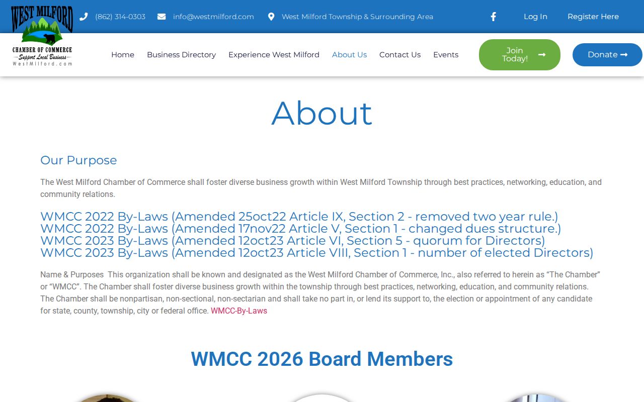 West Milford neighbors community contact source at the Chamber of Commerce directory