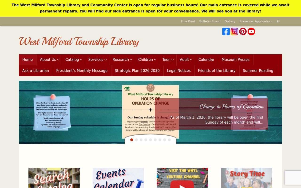 West Milford city directory research at the West Milford Township Library website